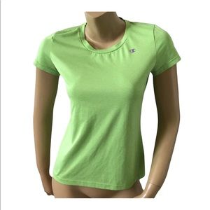 CHAMPION Womens Size XS Green Short Sleeve Running T Shirt